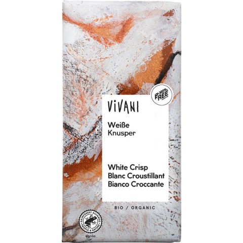 Vivani, Ciocolata alba crocanta - 100 g, biomag.ro