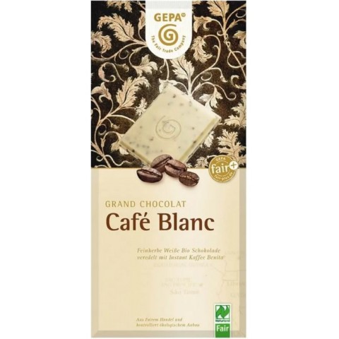 Pagina 10 Desert & rontaieli, Ciocolata alba cu cafea cafe blanc, bio 100g, biomag.ro