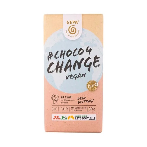 Ciocolata bio 4 change, vegan, 80g