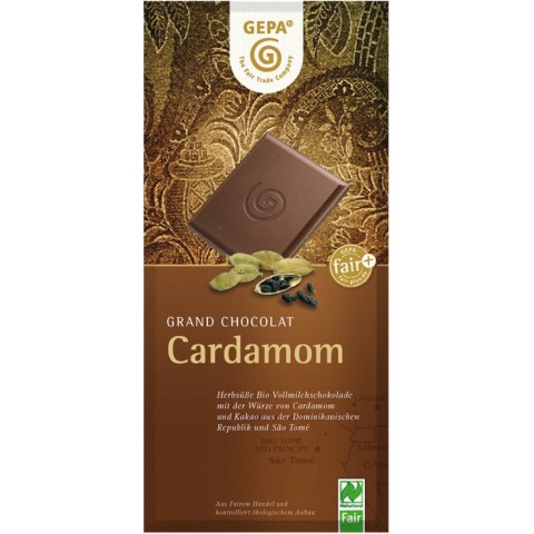 GEPA The Fair Trade Company, Ciocolata bio cu lapte si cardamom, 100g, biomag.ro