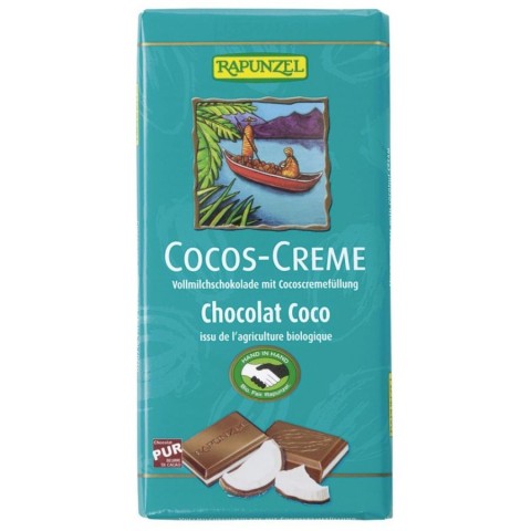 Ciocolata bio, Ciocolata bio cu crema de cocos hih - 100 g, biomag.ro