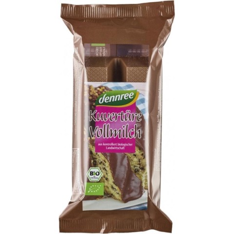 Inghetata bio si decoratiuni, Ciocolata cu lapte cuvertura - 150 g, biomag.ro