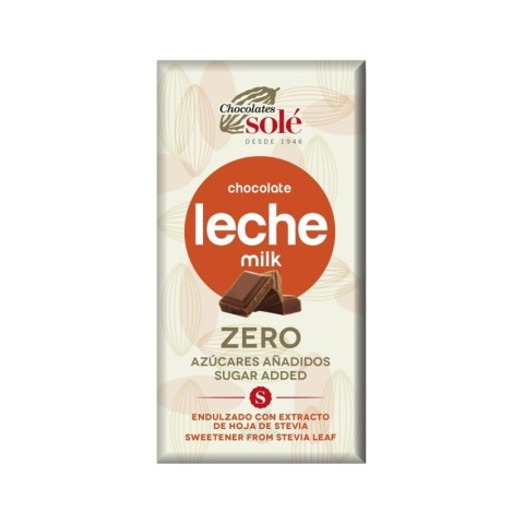 Chocolates Sole, Ciocolata cu lapte minim 39% cacao, cu stevie, 100g chocolates, biomag.ro