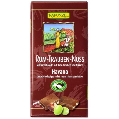 Pagina 4 Ciocolata bio, Ciocolata bio cu stafide alune si rom - 100 g, biomag.ro