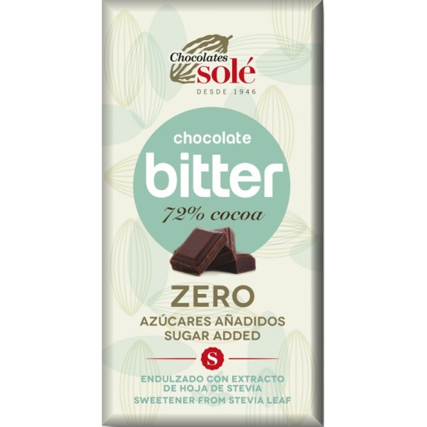 Ciocolata neagra cu stevie, minim 72% cacao, 100g chocolates