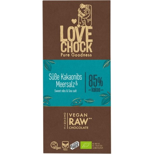 Ciocolata raw vegana cu sare de mare - 70 g