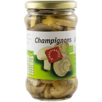 Ciuperci champignon bio, 280g / 170g green organics