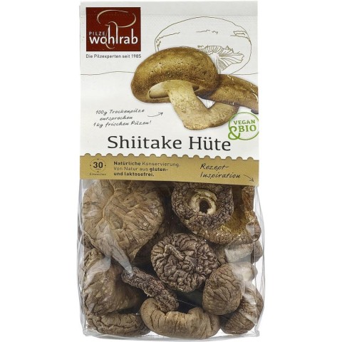Antipasti bio, Ciuperci palarii de shiitake bio deshidratate - 40 g, biomag.ro