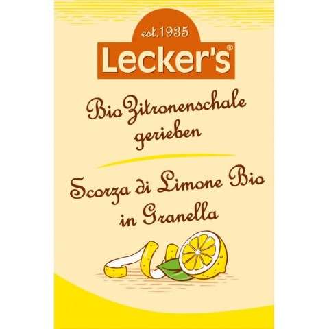 Lecker's, Coaja de lamaie bio, macinata, 15g lecker's, biomag.ro