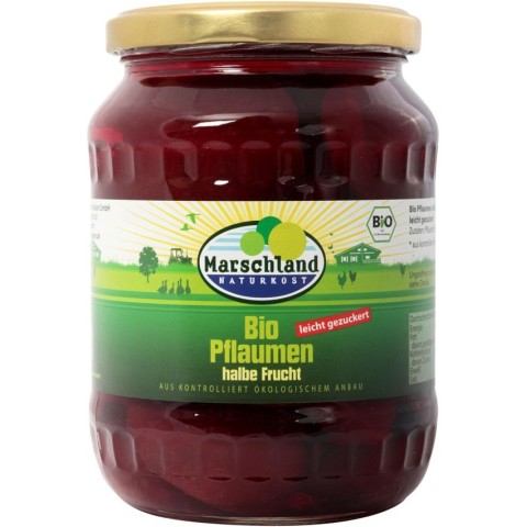 Marschland, Compot bio de prune jumatati 680g / 375g, biomag.ro
