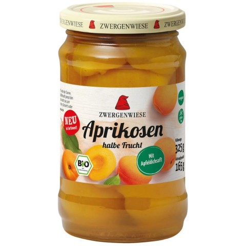 Zwergenwiese, Compot bio de caise jumatati fara gluten - 325 g, biomag.ro