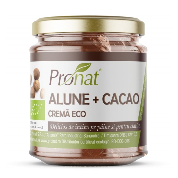Crema bio de alune cu cacao, vegana 220g