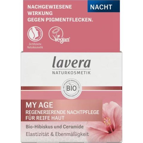 Lavera, Crema de noapte regeneranta my age cu hibiscus bio ci ceramide - 50 ml, biomag.ro