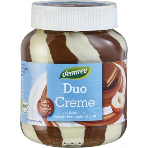 Creme bio din nuci si alune, Crema duo cu alune si lapte bio - 400 g, biomag.ro