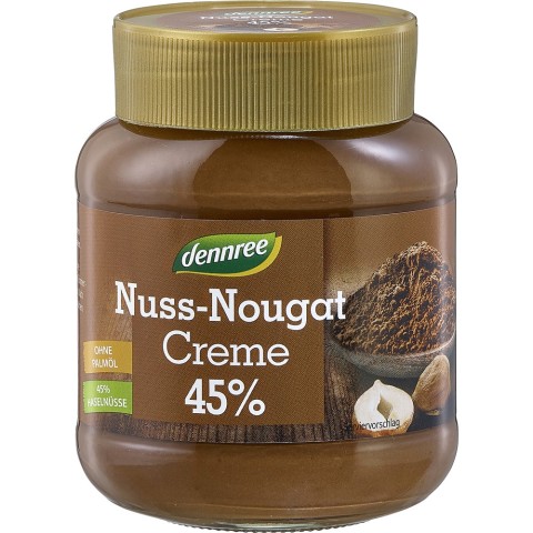 Dennree, Crema bio de nuss-nougat  - 400 g, biomag.ro