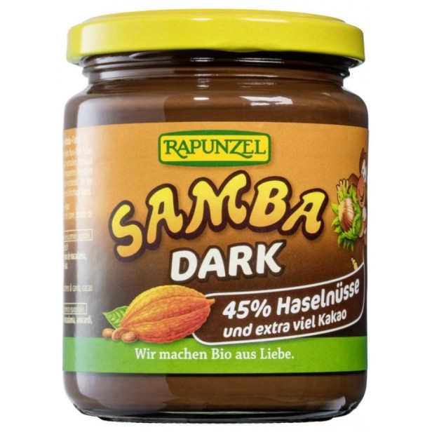 Crema de ciocolata bio samba dark - 250 g