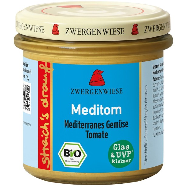 Crema tartinabila bio cu legume mediteraneene si rosii fara gluten - 135 g