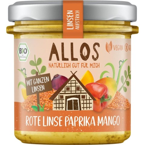 Pagina 2 Pateu bio si creme vegetale, Crema tartinabila din linte ardei si mango fara gluten - 140 g, biomag.ro
