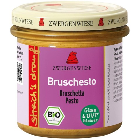 Zwergenwiese, Crema bio tartinabila vegetala bruschesto cu pesto - 135 g, biomag.ro
