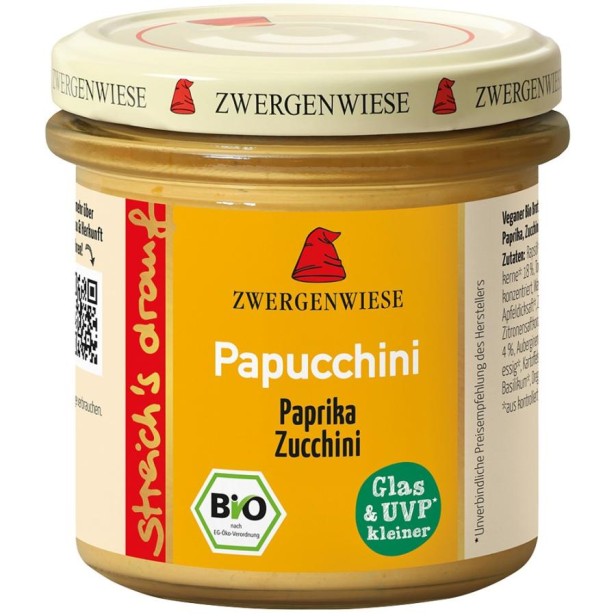 Crema tartinabila vegetala bio papucchini cu ardei si zucchini - 135 g