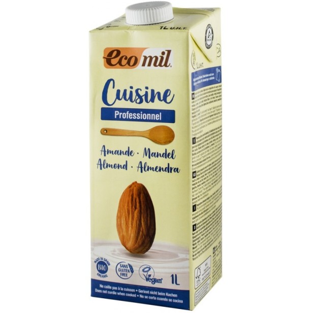 Crema vegetala bio din migdale, pentru gatit, 1000ml ecomil cuisine