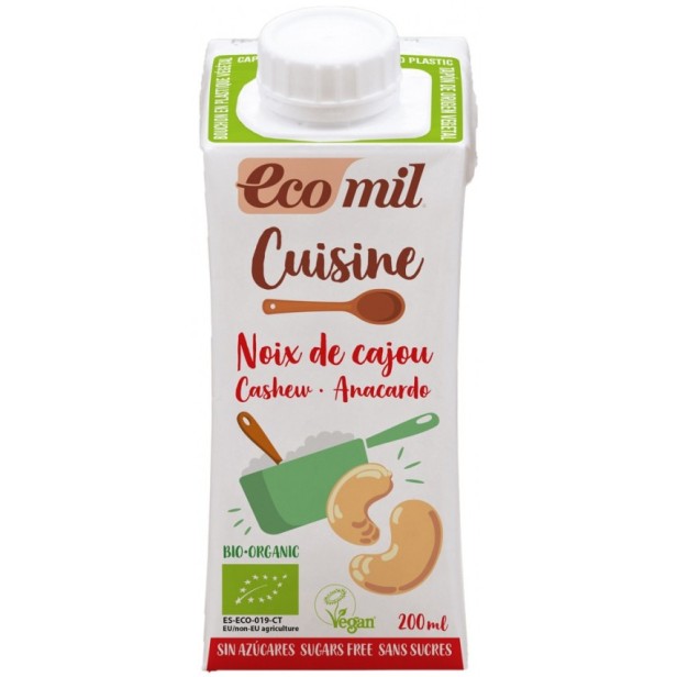 Crema vegetala bio pentru gatit din caju, 200ml ecomil cuisine