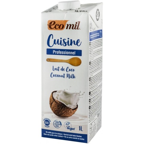 Ecomil, Crema vegetala bio pentru gatit pe baza de cocos, 1000ml ecomil cuisine, biomag.ro