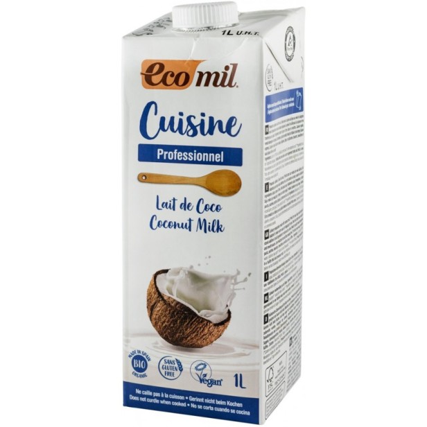Crema vegetala bio pentru gatit pe baza de cocos, 1000ml ecomil cuisine