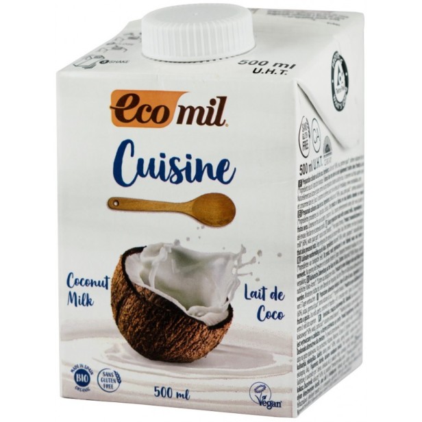 Crema vegetala bio pentru gatit pe baza de cocos, 500ml ecomil cuisine