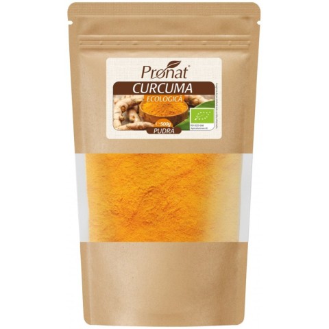 Pronat Zipp Pack, Curcuma bio pudra, 500g, biomag.ro