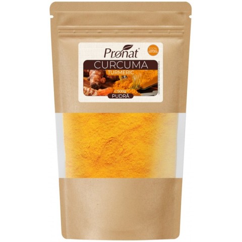 Pronat Zipp Pack, Curcuma pudra, 500g, biomag.ro