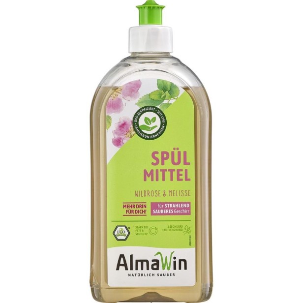 Detergent de vase organic cu trandafir salbatic si melisa  - 500 ml