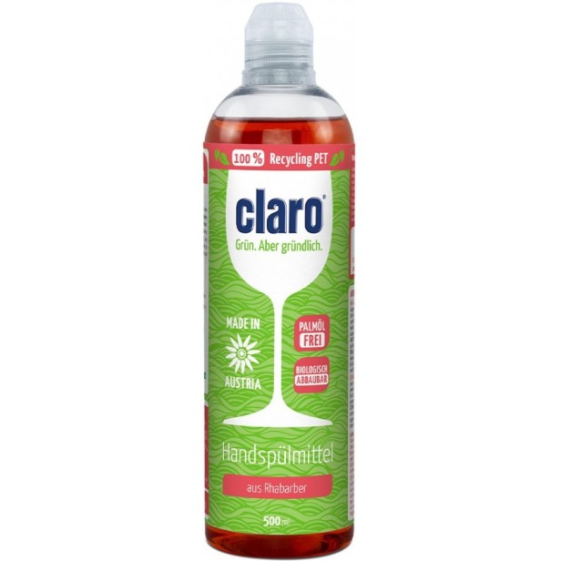 Detergent lichid ecologic pentru spalarea manuala a vaselor, cu rubarba, 500ml