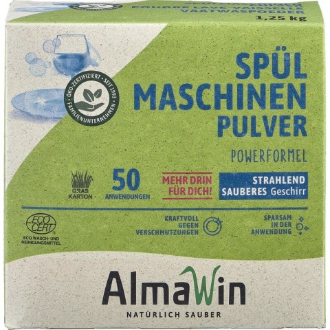 AlmaWin, Detergent pudra pentru masina de spalat vase - 1.25 kg, biomag.ro