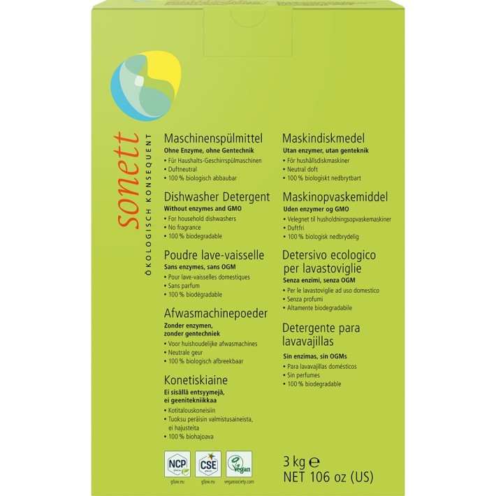 Detergent pudra pentru masina de spalat vase - 3 kg  - Biomag.ro