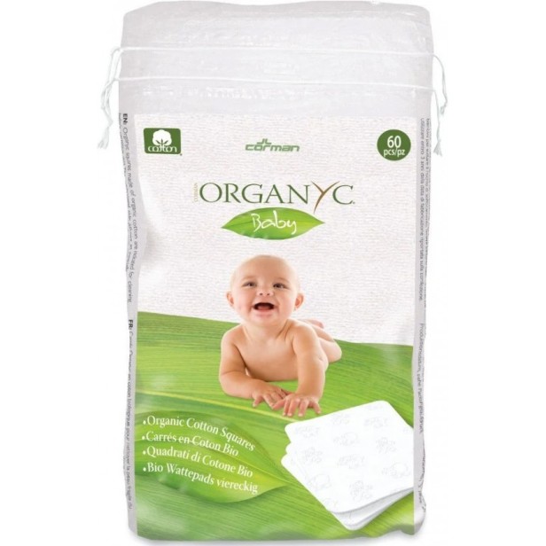 Dischete patrate baby din bumbac organic 60 buc