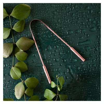 Dispozitiv ayurvedic din cupru pentru curatarea limbii, forrest &