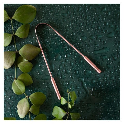 Igiena orala, Dispozitiv ayurvedic din cupru pentru curatarea limbii, forrest &, biomag.ro