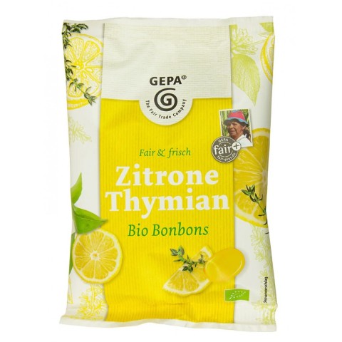 Bomboane, Dropsuri bio cu lamaie si cimbru, 100g,, biomag.ro