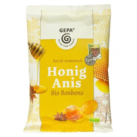 Bomboane, Dropsuri bio cu miere si anason, 100g, biomag.ro