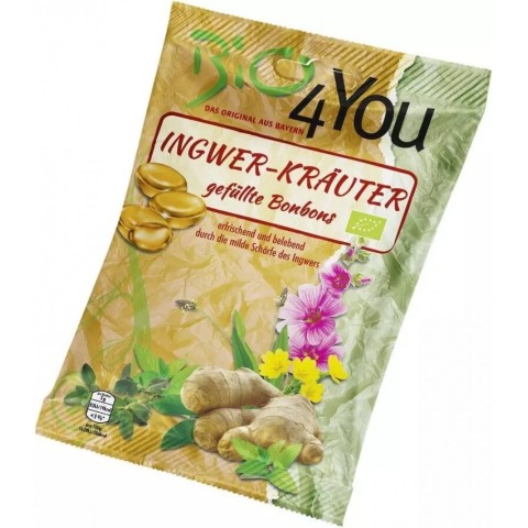 Pagina 2 Ciocolata bio, Dropsuri bio umplute din ghimbir si plante, 75g bio 4 you, biomag.ro