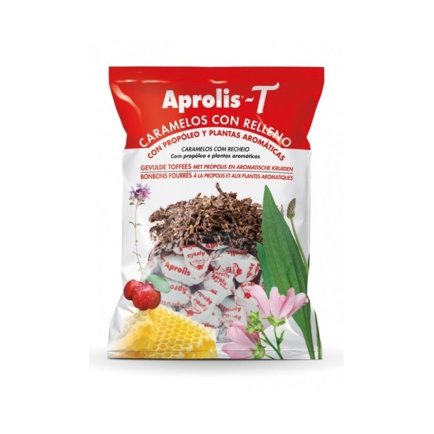 Dropsuri cu umplutura, plante aromatice si propolis, 100g