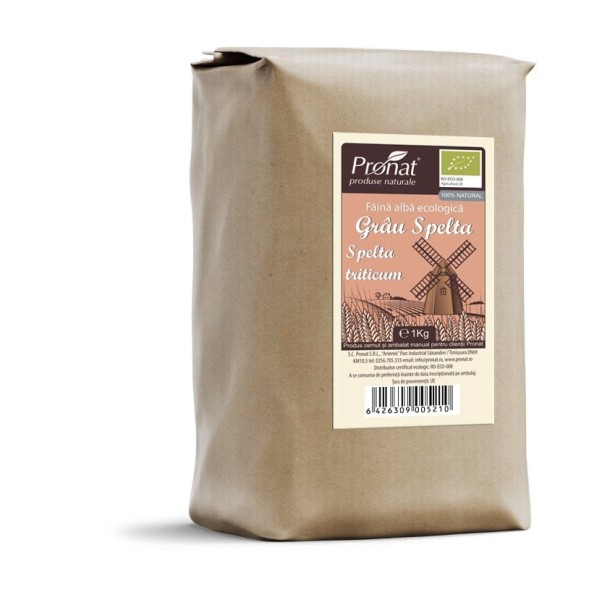 Faina alba bio de grau spelta (spelta triticum) 1kg