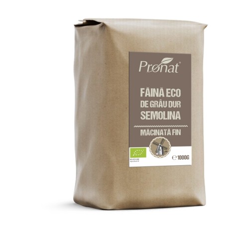 Faina, Faina bio de grau dur semolina macinata fin, 1kg, biomag.ro