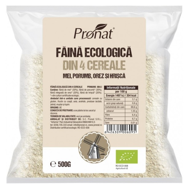 Faina bio din patru cereale natural fara gluten, 500g