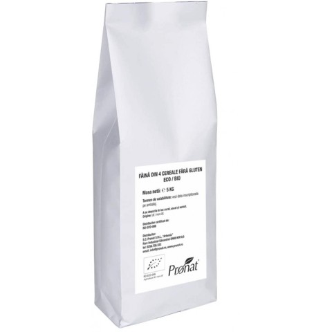 Pronat Paper Pack, Faina bio din patru cereale natural fara gluten, 5kg, biomag.ro