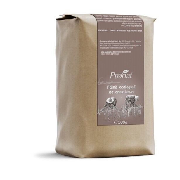 Faina de orez brun bio, 500g