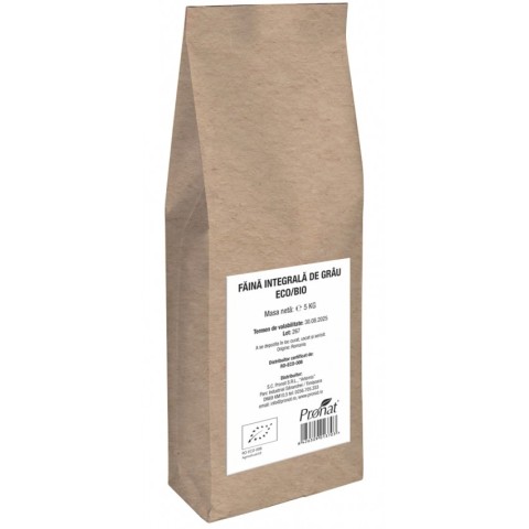 Alimente BIO de baza, Faina integrala de grau bio 5kg, biomag.ro