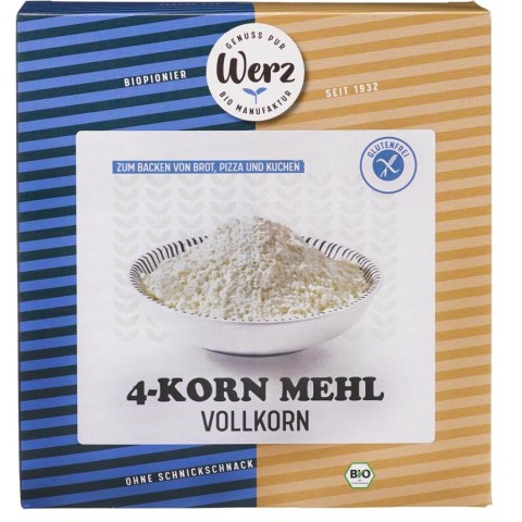 Werz, Faina bio integrala din 4 cereale fara gluten - 500 g, biomag.ro