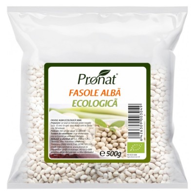 Fasole alba bio, 500g